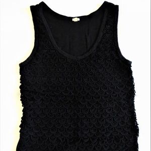 J. Crew Scalloped Lace Shell Tank
